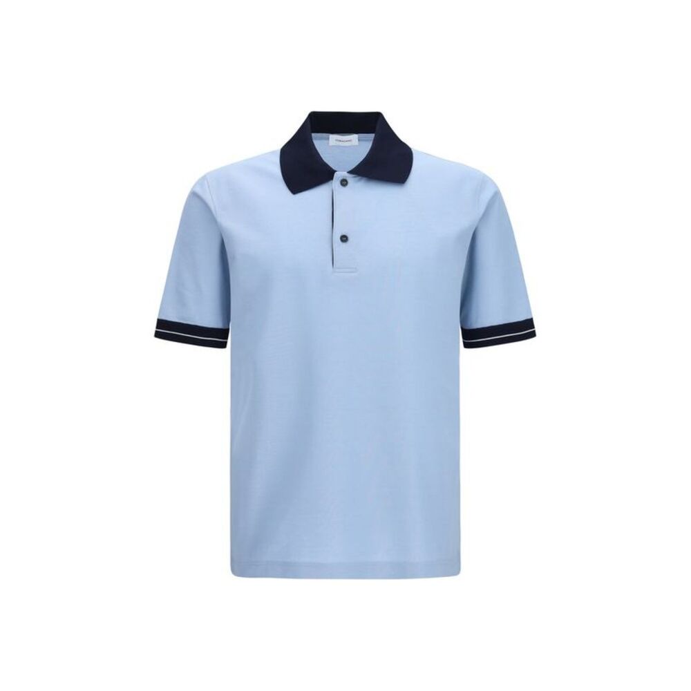 Ferragamo Blue Cotton Polo Men's Shirt